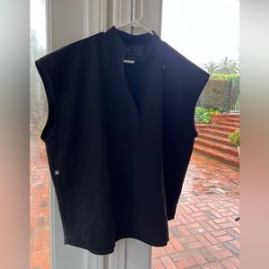 Figs scrub top, black, xl